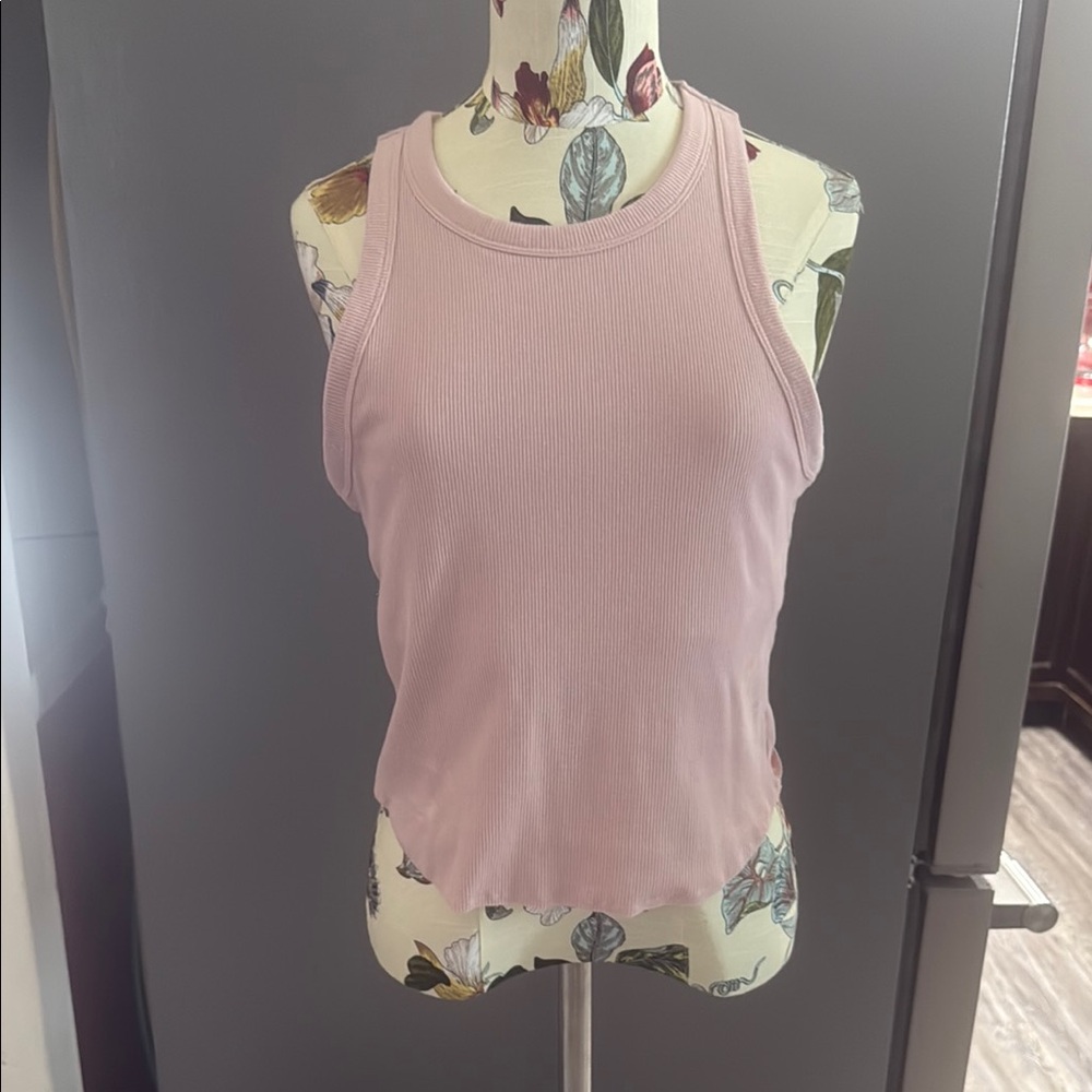 PINK Victoria's Secret Light Pink Ribbed Tank Top